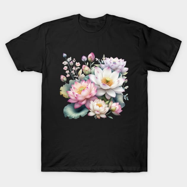 American Lotus Flower lover T-Shirt by GalaxyGraffiti